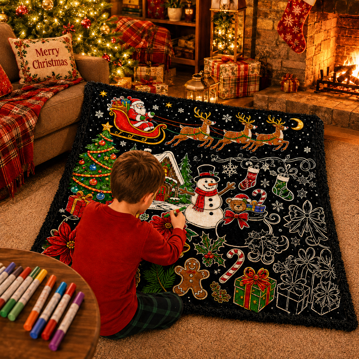 🔥Last Day 49% OFF - 🎃👻Trick Or Trace Halloween Coloring Blanket🎨(📦Buy 2 Free Shipping)