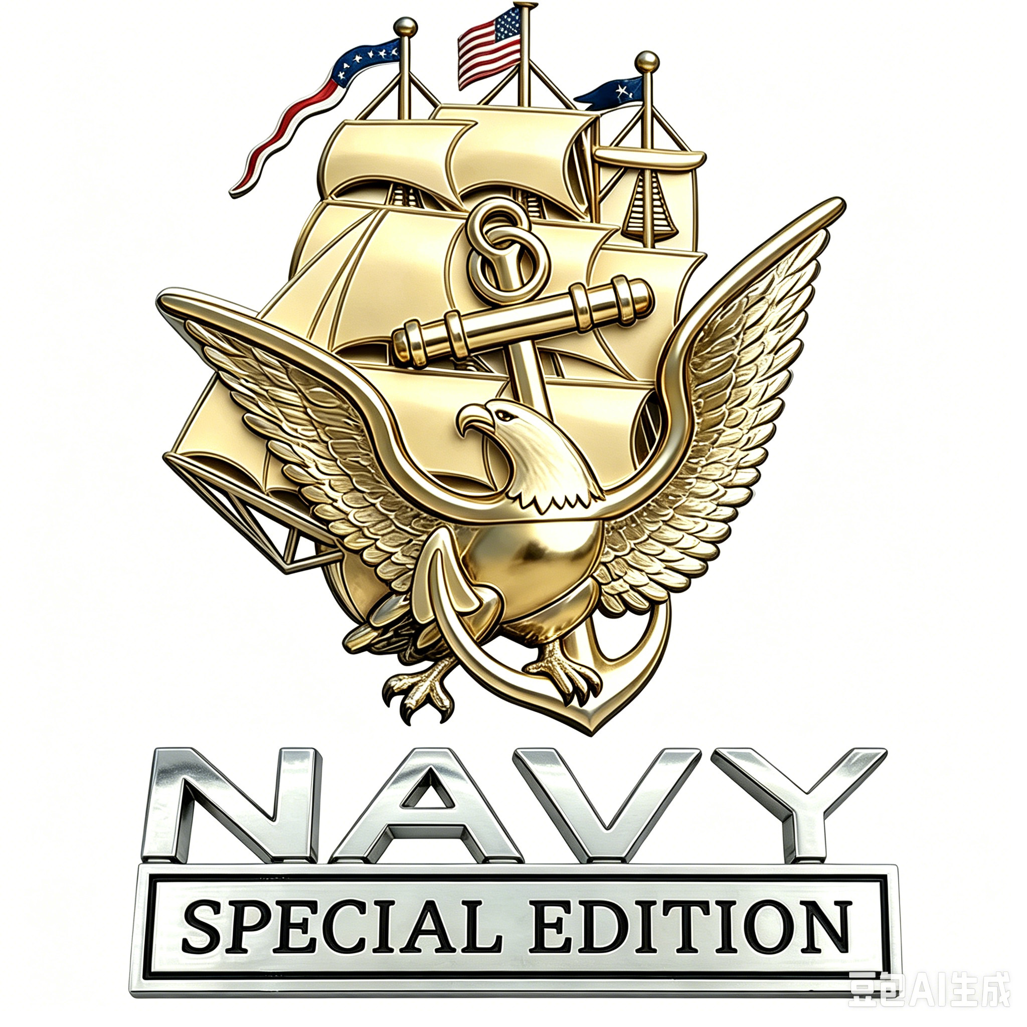 ⚓ Once Navy. Always Navy. 🇺🇸 NAVY Special Edition Metal Badge