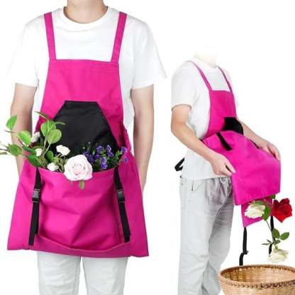 🎁TikTok Last Day Sale -70% OFF🔥Cross Back Gardening Apron With Deep Kangaroo Release Pockets