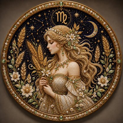 🔥 LAST DAY 49% OFF – ✨ Premium 3D Pearl 12 Zodiac Signs Art Kit | Luxury Flocked Canvas with Scratch-Resistant Non-Fading Pearl Beads DIY Handmade Astrology Decor ♈🌙💎