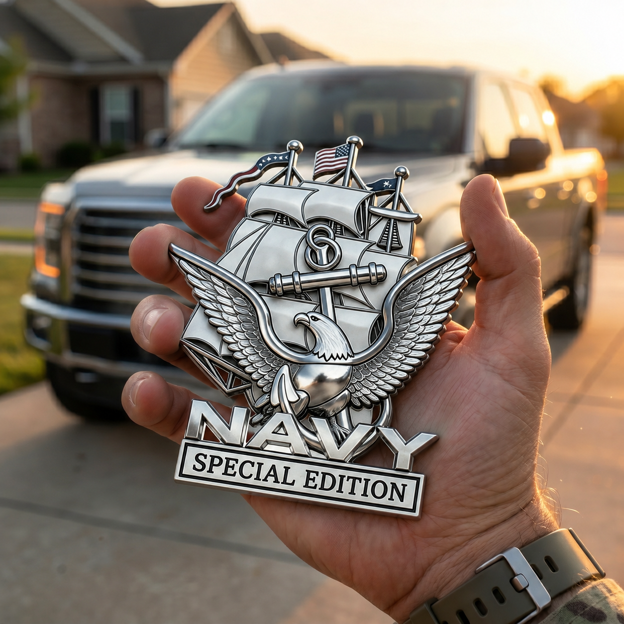 ⚓ Once Navy. Always Navy. 🇺🇸 NAVY Special Edition Metal Badge