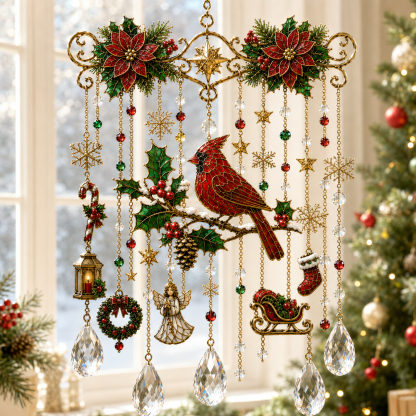 💥 Last Day 50% OFF – 🎄 Christmas Blessing Stained Glass Crystal Suncatcher