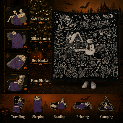 🔥Last Day 49% OFF - 🎃👻Trick Or Trace Halloween Coloring Blanket🎨(📦Buy 2 Free Shipping)