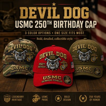 🔥 LAST DAY 50% OFF – 🇺🇸 USMC 250th Anniversary Cap