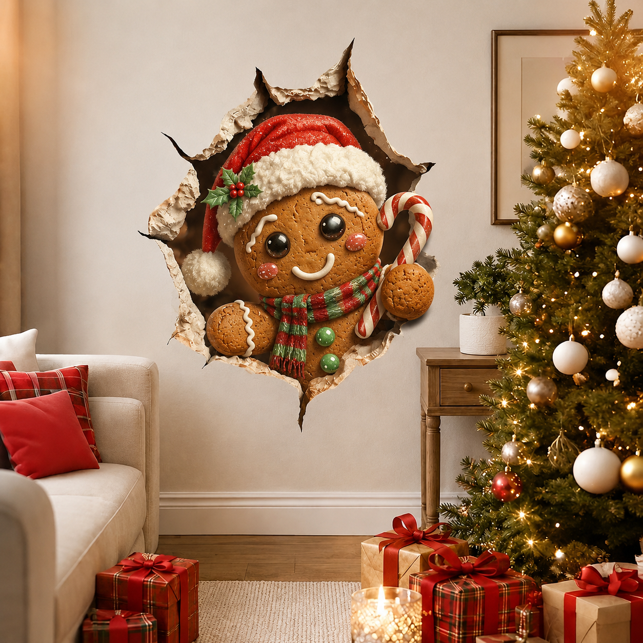 🔥Last Day 49% OFF-Creative 3D Christmas Santa Wall Sticker