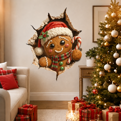🔥Last Day 49% OFF-Creative 3D Christmas Santa Wall Sticker