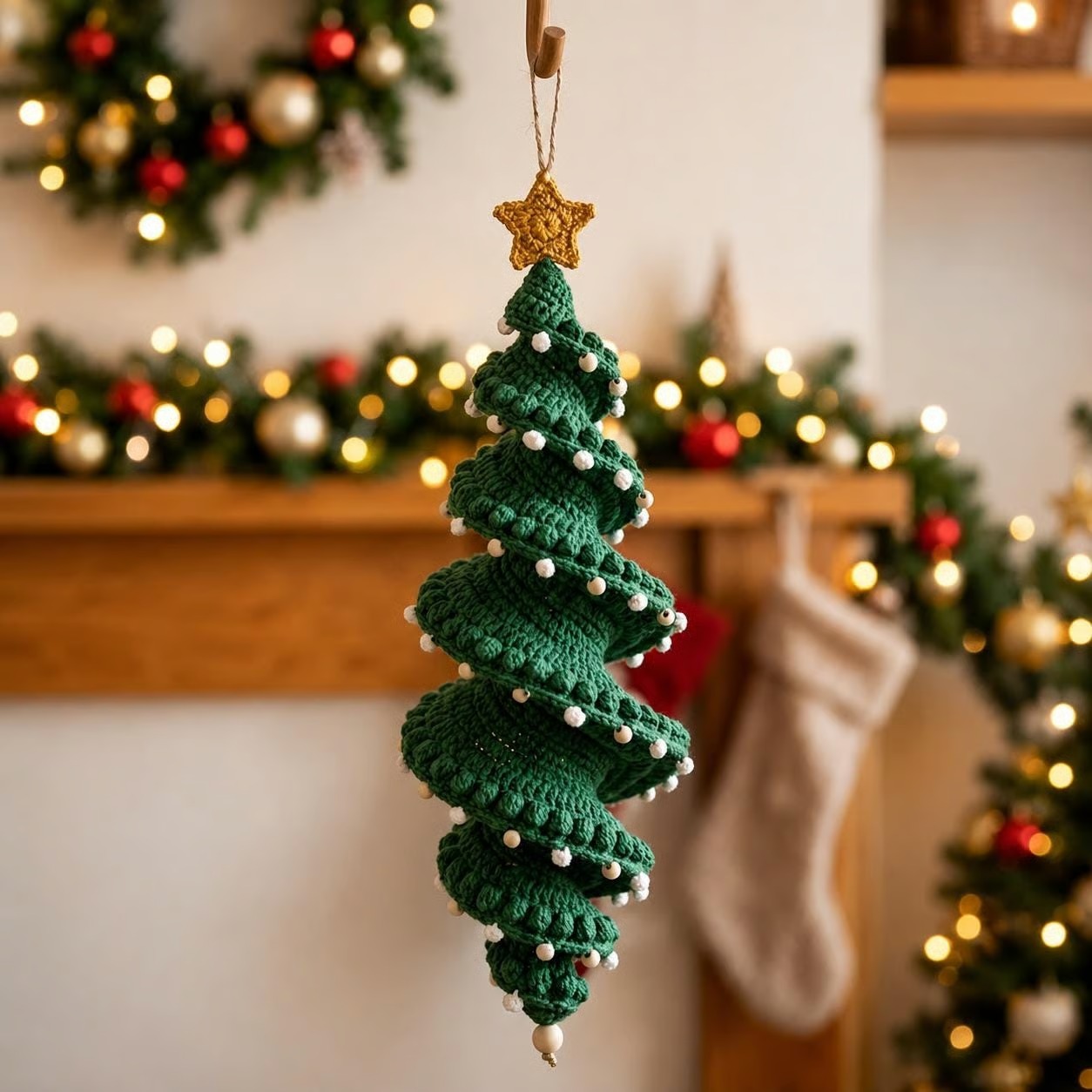 🎅Crochet Snowman Spiral Oranment DIY Kit -🎄