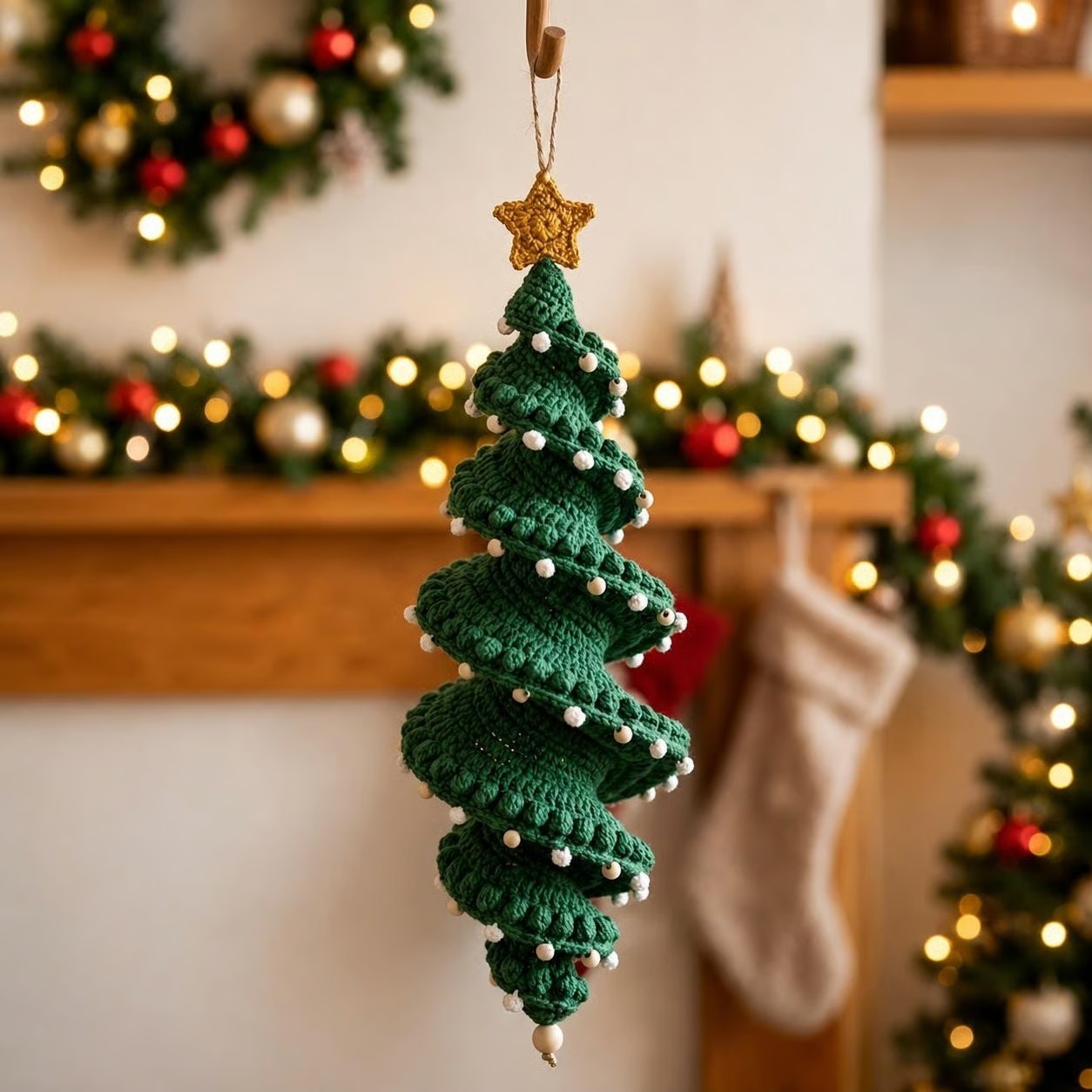 🎅Crochet Snowman Spiral Oranment DIY Kit -🎄
