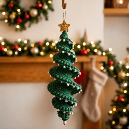 🎅Crochet Snowman Spiral Oranment DIY Kit -🎄