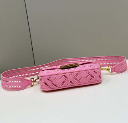 FI Baguette Pink with Embroidery Small Bag For Woman 21cm/8in