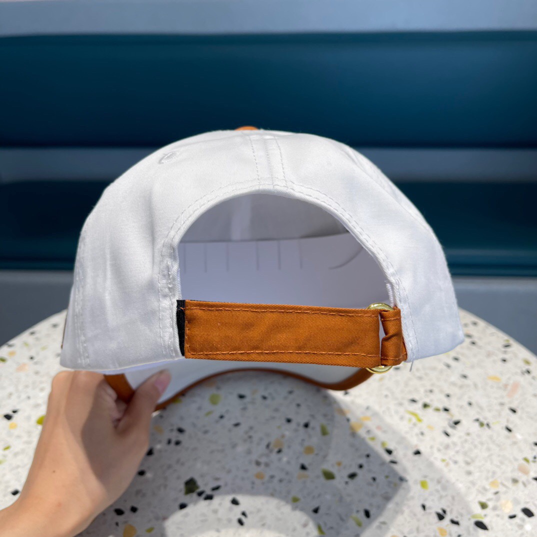 HM CANVAS BASEBALL CAP HORSE HAT WHITE