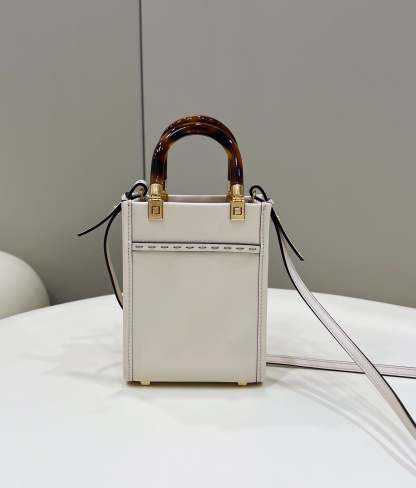 FI Sunshine Shopper White Mini Bag For Woman 13cm/5in
