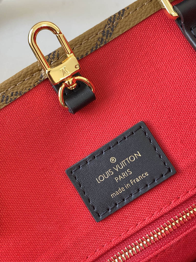 LV OnTheGo MM Monogram And Monogram Reverse Canvas For Women,  Shoulder Bags 13.8in/35cm LV M45321