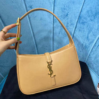 YSSL Le 5 À 7 Hobo Bag In Smooth Beige For Women 9in/23cm YSL  6572282R20W9832