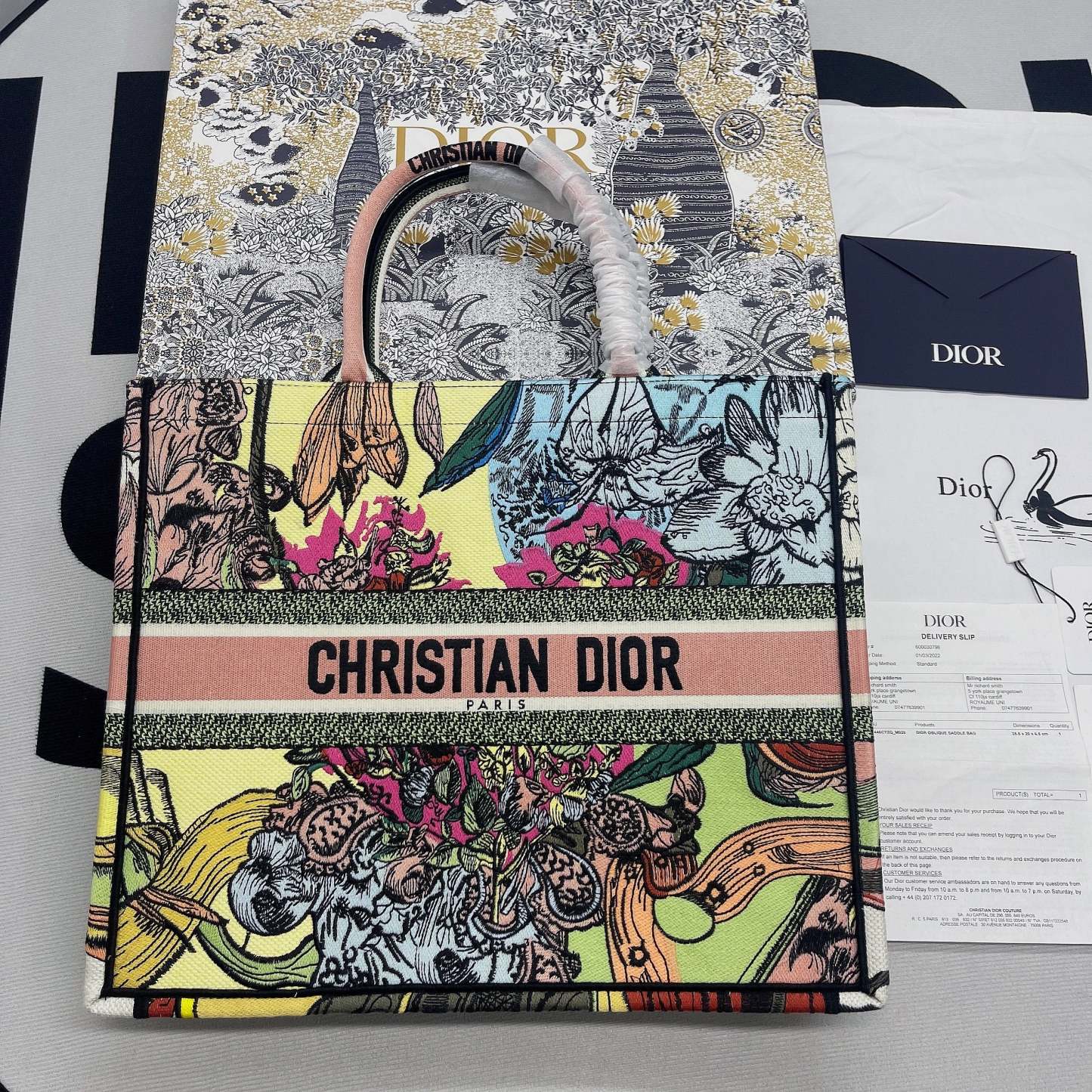 DI Large Book Tote Multicolor, For Women, Women’s Handbags 16.5in/42cm CD