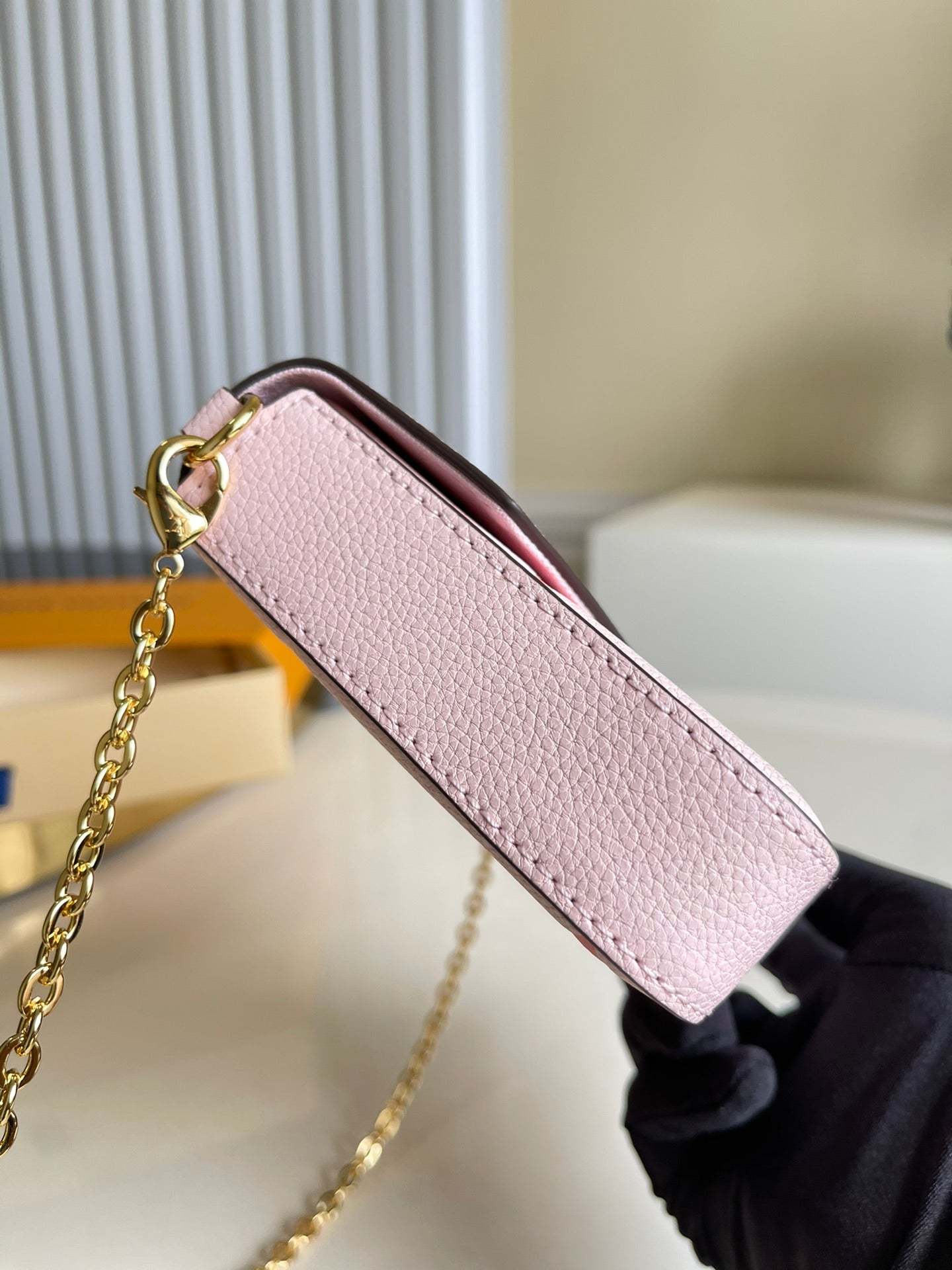 LV Felicie Pochette Monogram Empreinte Pink For Women, WoBags, Shoulder And Crossbody Bags 8.3in/21cm LV M80498