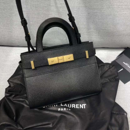 YSSL Manhattan Nano Shopping Bag In Box Black For Women 8.2in/21cm YSL 5937410SX0W1000