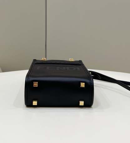 FI Sunshine Shopper Black Mini Bag For Woman 13cm/5in