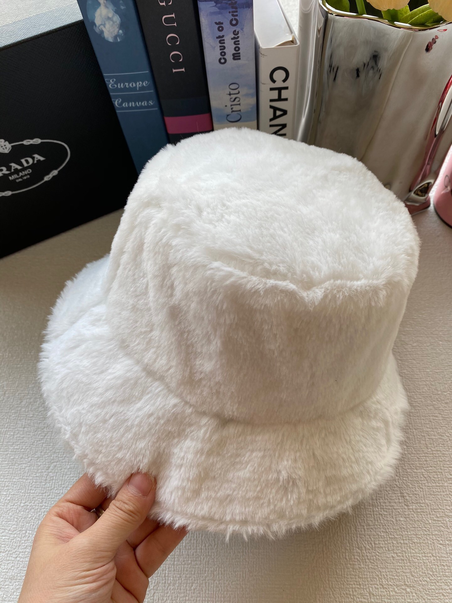 PD BUCKET HATS WIDE-BRIMMED HATS WHITE