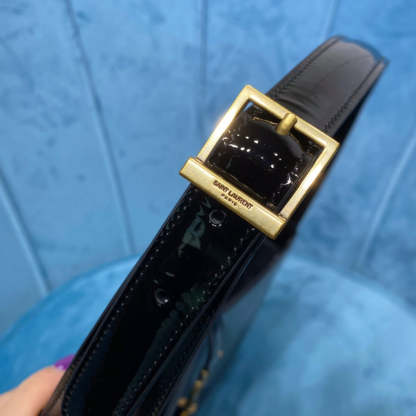 YSSL Le 5 À 7 Hobo Bag In Smooth Noir For Women 9in/23cm YSL 6572280UF0W1000
