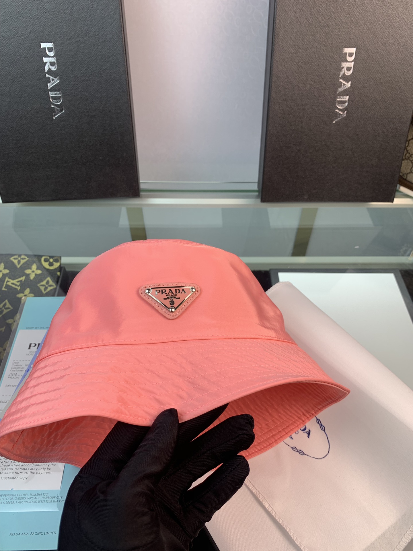 PD RENYLON BUCKET HAT SLIVER PINK