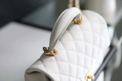 ChanelMini Flapbag With Top Handle White For Women 7.8in/20cm