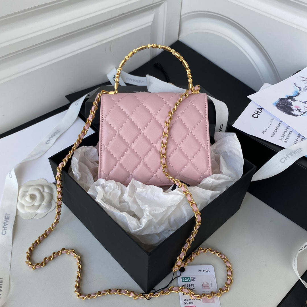 Chanel Clutch With Chain Gold Hardware PiNike For Women, Women&#8217;s Handbags, Shoulder Bags 5.7in/14.5cm