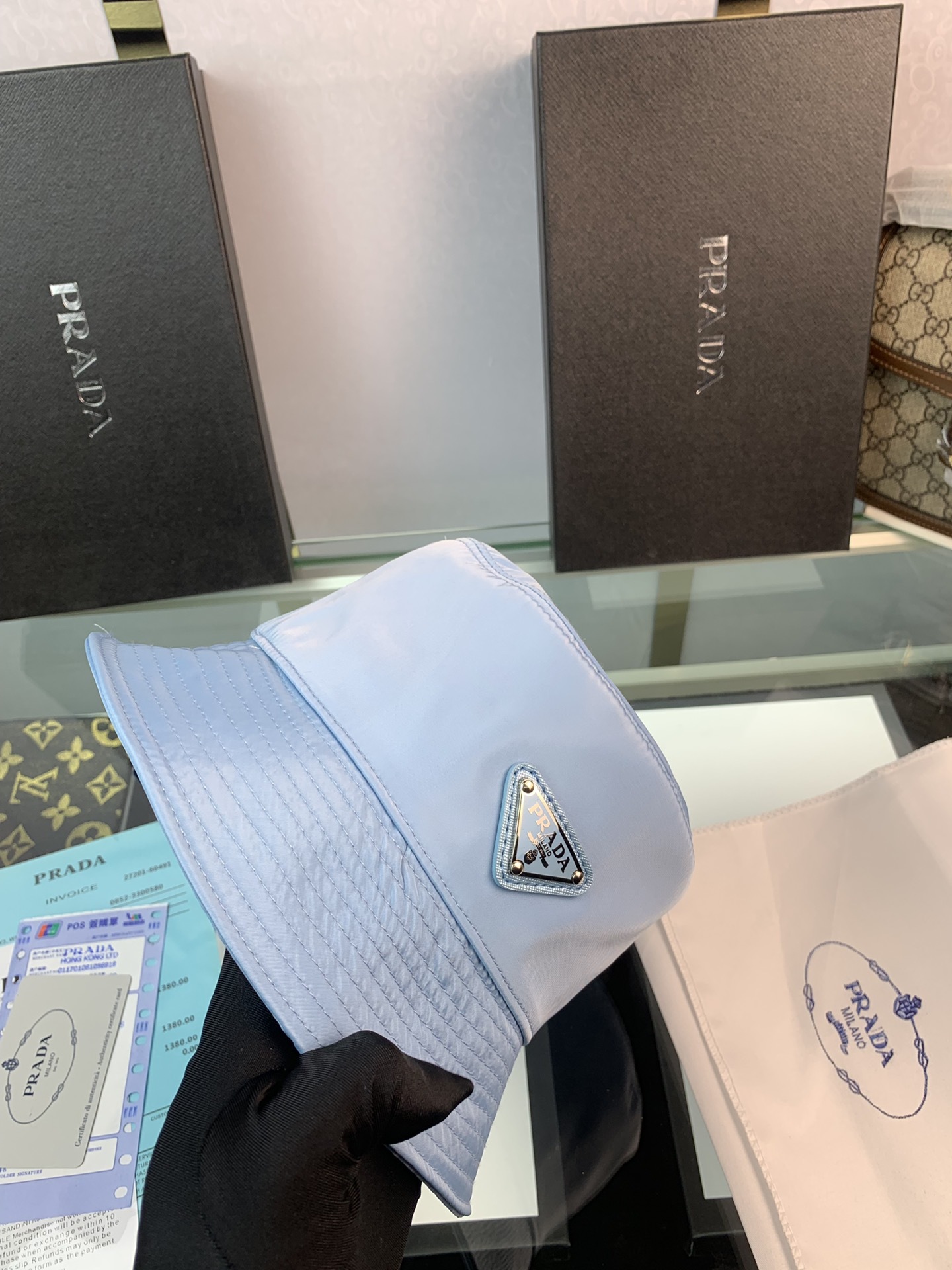 PD RENYLON BUCKET HAT LIGHT BLUE