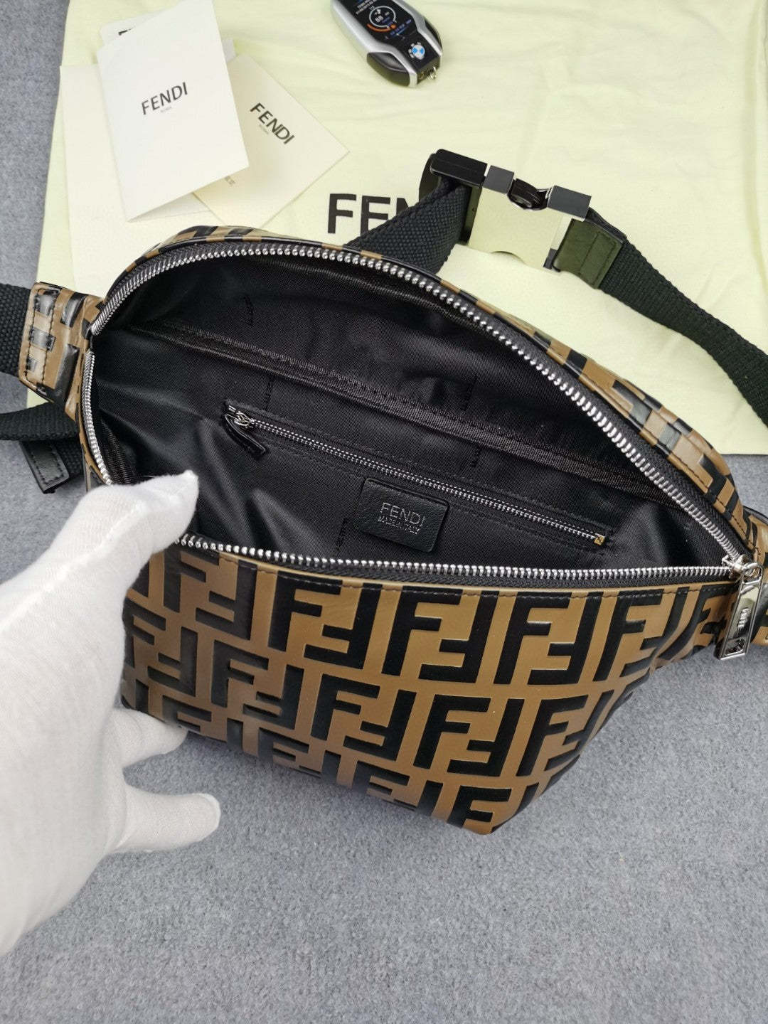 FI Belt Bag Brown For Men, Men&#8217;s Bags 18.1in/46cm FF 7VA434A5PJF0H3C