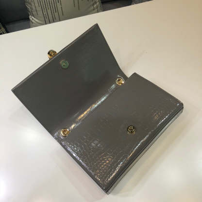 YSSL Kate Small Chain Bag With Tassel In Embossed Green For Women 7.8in/20cm YSL 