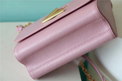 LV Twist MM Epi Guimauve Purple For Women,  Shoulder And Crossbody Bags 9.1in/23cm LV
