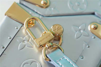 LV The Camera Box Monogram Empreinte By Nicolas Ghesquiere Light Blue For Women,  Shoulder And Crossbody Bags 9.3in/16cm LV
