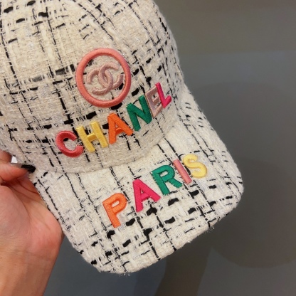 CC FANTASY TWEED MULTICOLOR LOGO BASEBALL CAP HAT WHITE