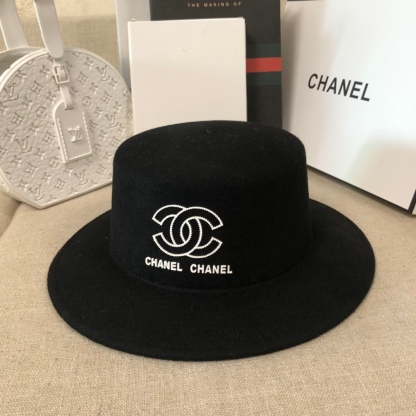 CC CC WIDE BRIM WOOL HAT BLACK