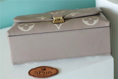 LV Madeleine MM Monogram Empreinte Dove Gray/ Creme Beige For Women,  Shoulder and Crossbody Bags 11.8in/30cm LV M46041