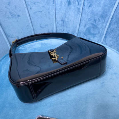 YSSL Le 5 À 7 Hobo Bag In Smooth Noir For Women 9in/23cm YSL 6572280UF0W1000