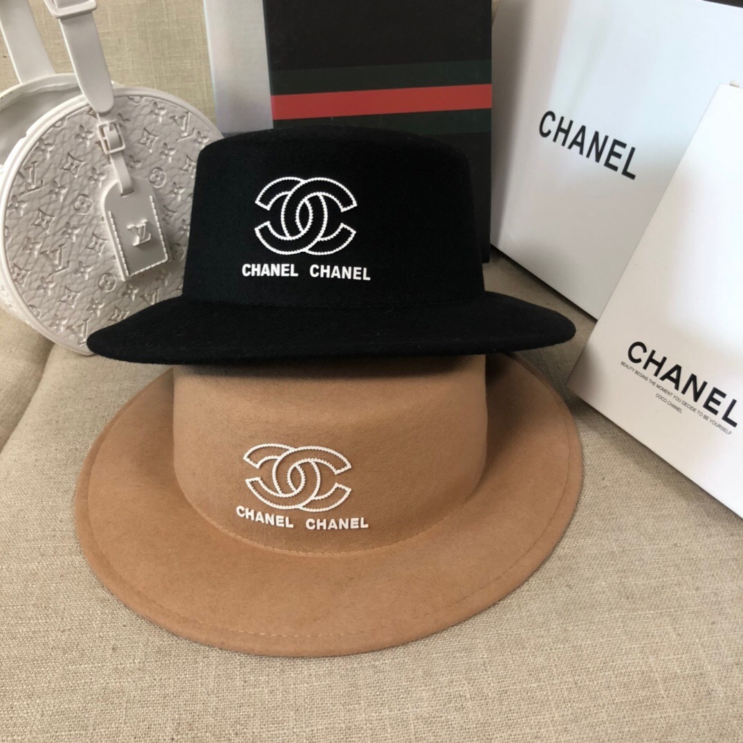 CC CC WIDE BRIM WOOL HAT BROWN