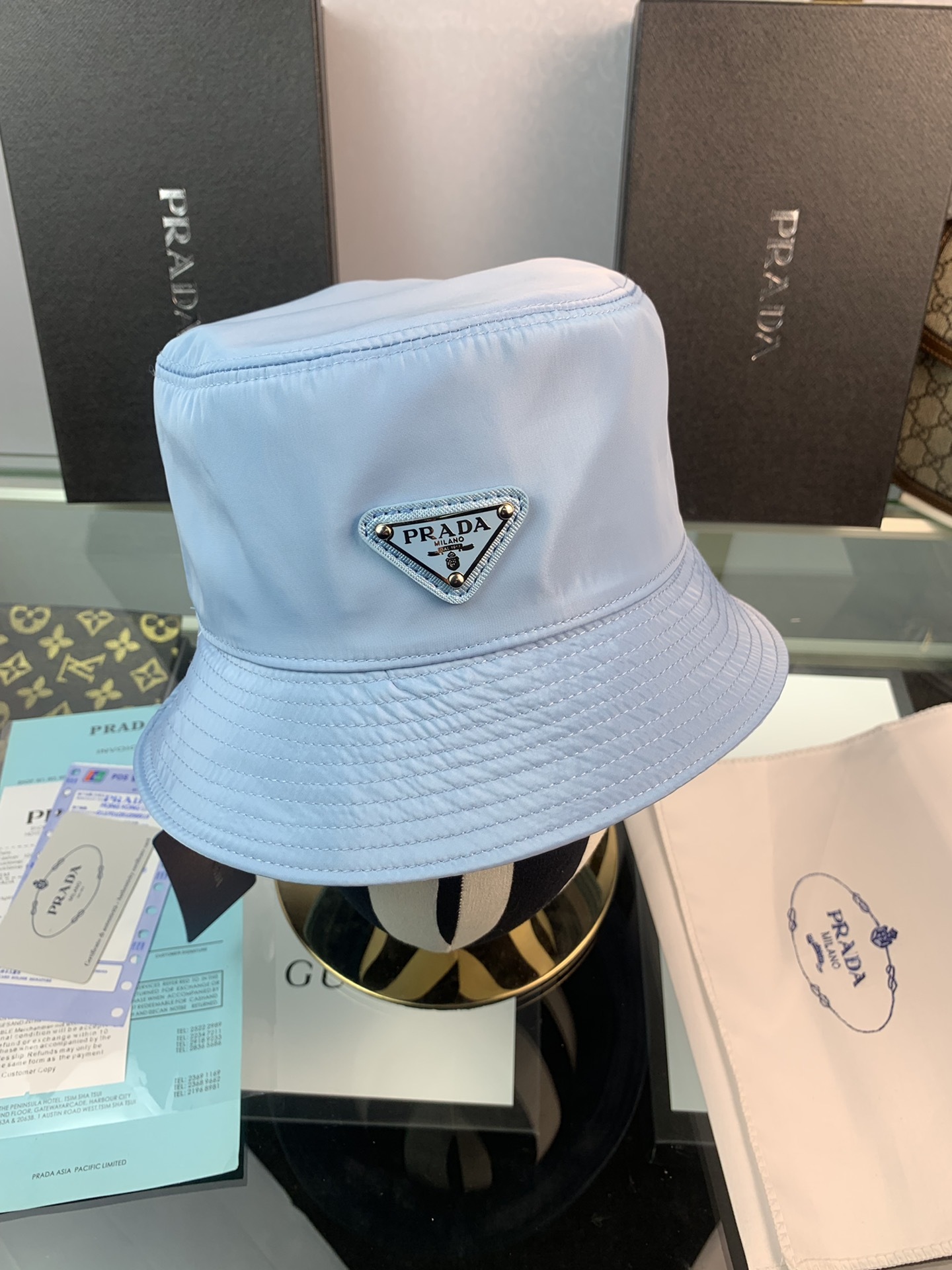 PD RENYLON BUCKET HAT LIGHT BLUE