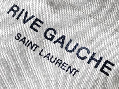 YSSL Rive Gauche Bucket Bag In Linen With Brown Strap For Women 11.4in/30cm YSL 669299FAABK9053