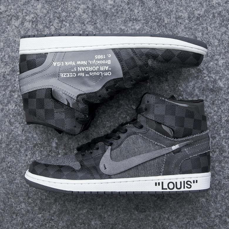 Designer Air Jordan 1 x LV Logo