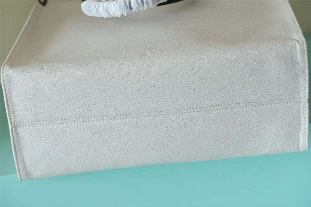 LV Onthego GM Monogram Giant And Raffia White/ Black For Women,  Shoulder And Crossbody Bags 41cm/16.1in LV 
