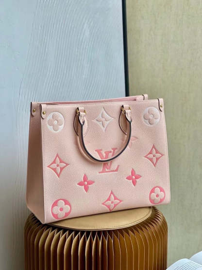 LV OnTheGo MM Monogram Empreinte Cream For Women 34cm LV M45717