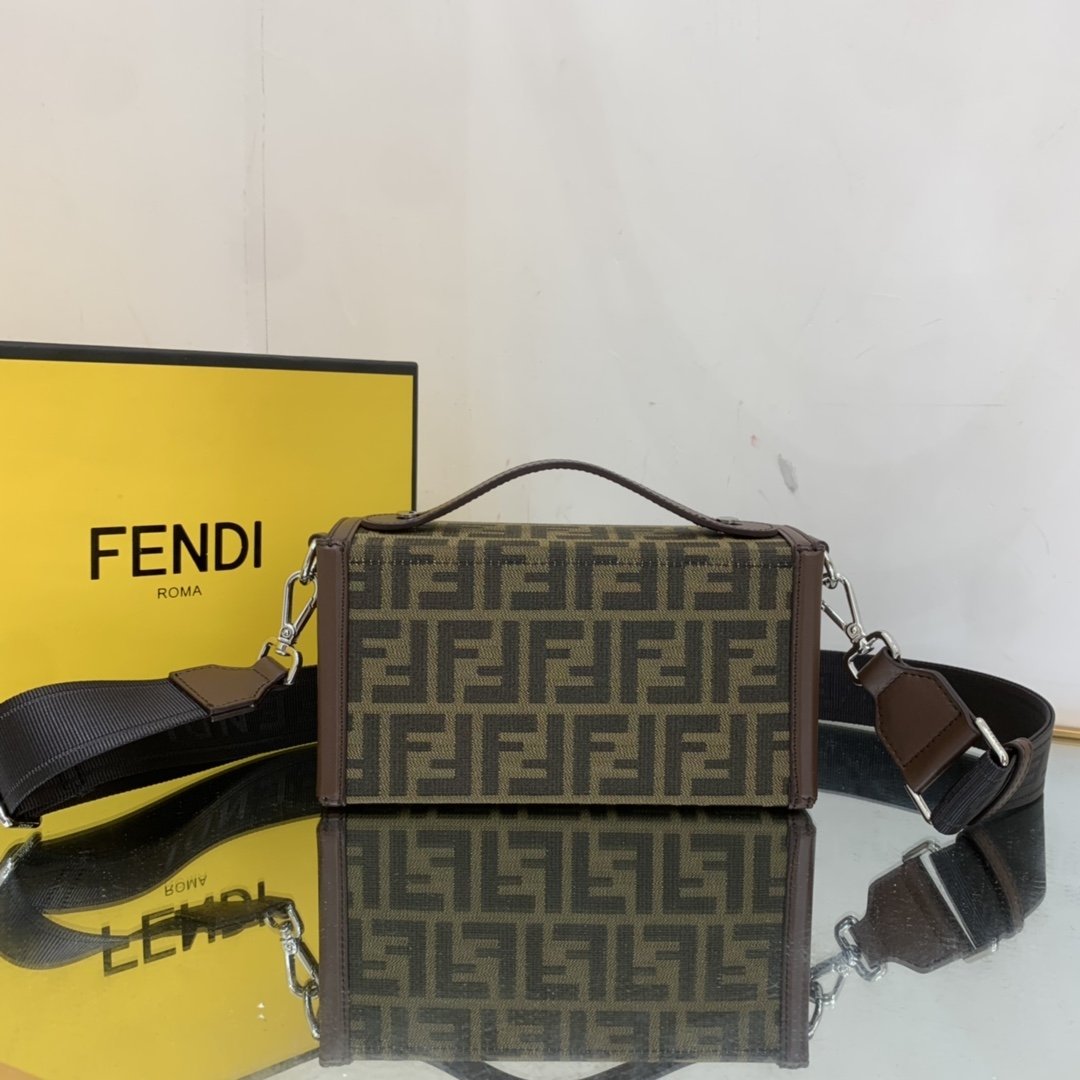 FI Baguette Soft Trunk Mini Dark Brown Bag For Woman 10cm/4in