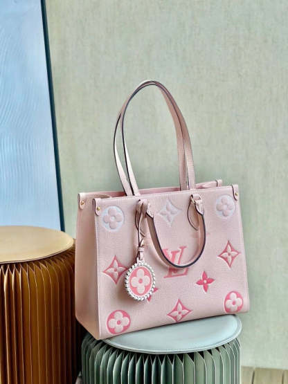 LV OnTheGo MM Monogram Empreinte Cream For Women 34cm LV M45717