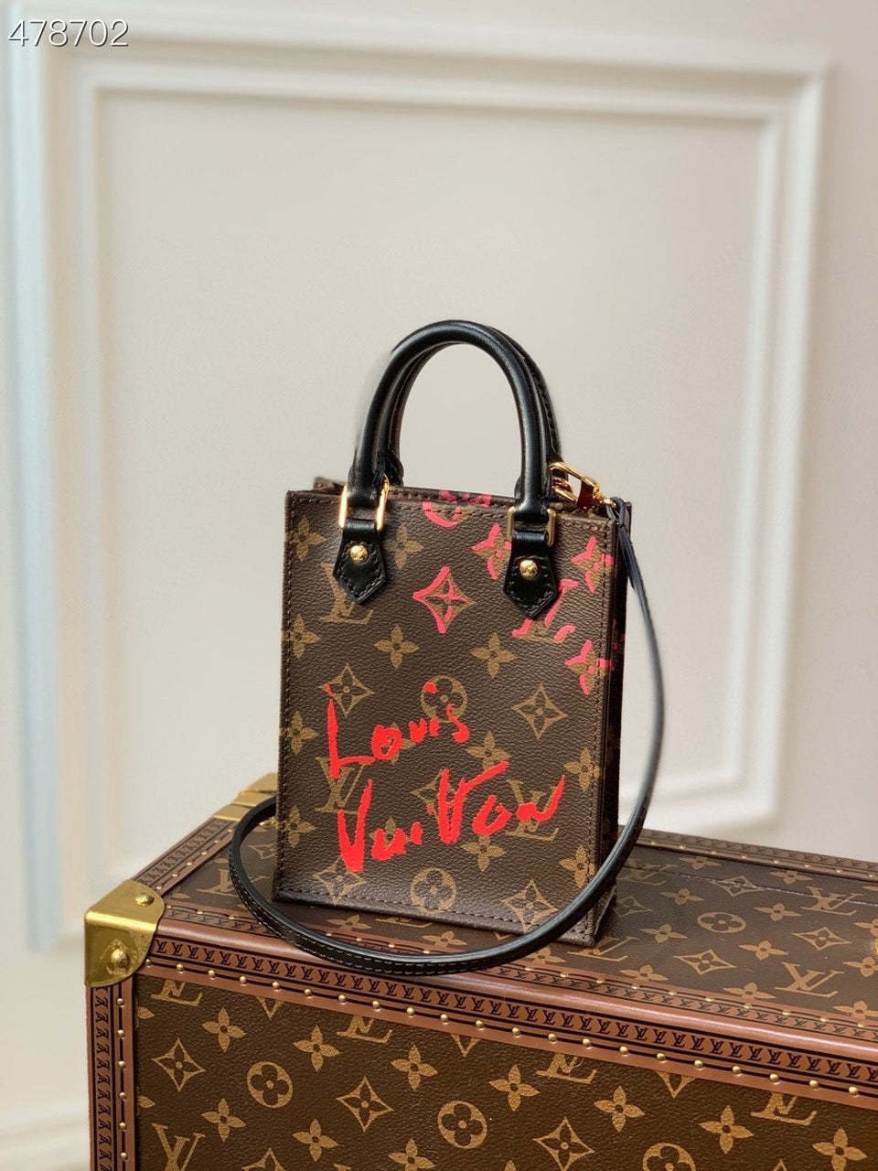 LV Petit Sac Plat Fall In Love Monogram Canvas For Women, WoBags, Shoulder And Crossbody Bags 6.7in/17cm LV M80839