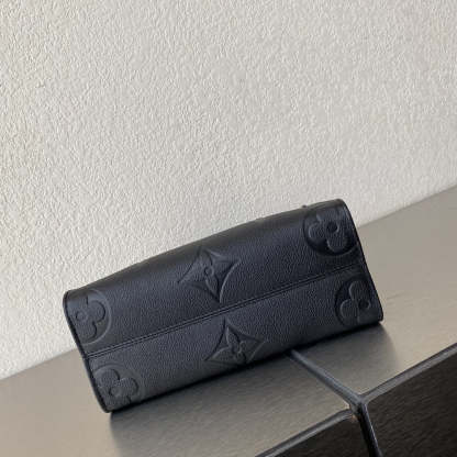 LV On The Go PM Bag Monogram Empreinte 9.8in/25cm Black LV M45653