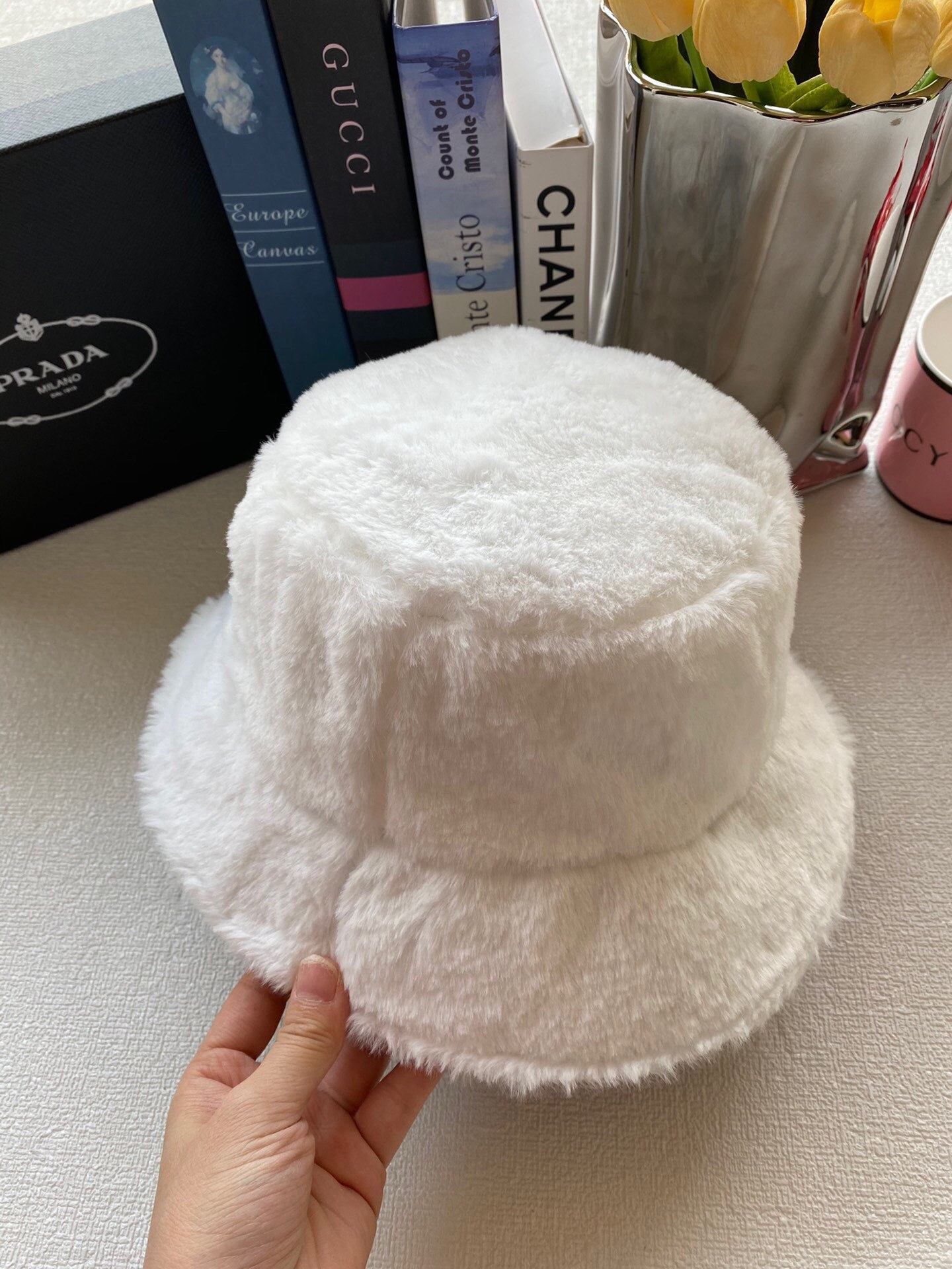 PD BUCKET HATS WIDE-BRIMMED HATS WHITE