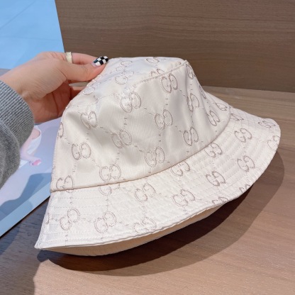 LV GG MONOGRAM BUCKET HAT WHITE