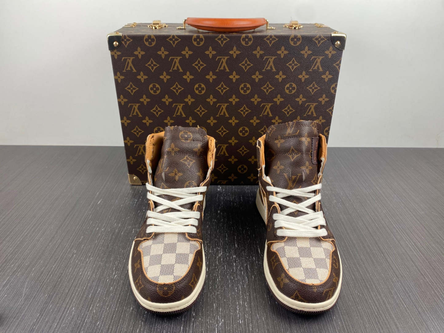 Designer Air Jordan 1 x LV x OFF-W Monogram