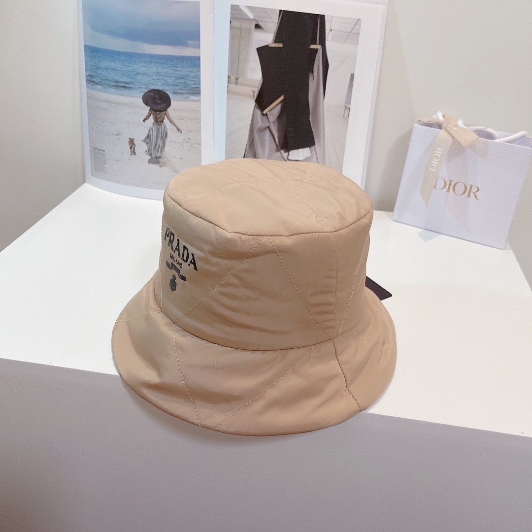 PD PADDED RENYLON BUCKET HAT BEIGE